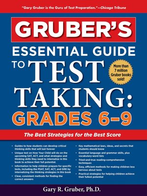 cover image of Gruber's Essential Guide to Test Taking: Grades 6-9